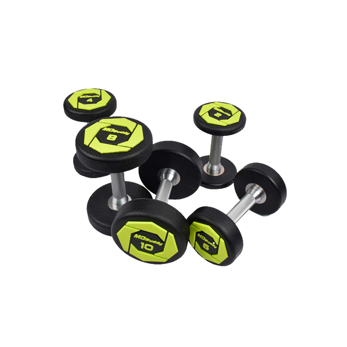 SET DE MANCUERNAS DE URETANO VERDE DE 25 PARES MD2117